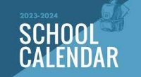School Calendar 2023- 2024